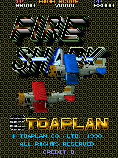 Fire Shark Title Screen